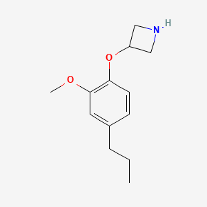 molecular formula C13H19NO2 B1395377 3-Azetidinyl 2-methoxy-4-propylphenyl ether CAS No. 1219982-47-4