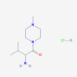 molecular formula C10H22ClN3O B1395380 2-Amino-3-methyl-1-(4-methyl-1-piperazinyl)-1-butanone hydrochloride CAS No. 1236266-34-4