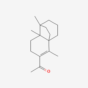 molecular formula C17H26O B13953802 Ethanone, 1-(1,3,4,7,8,8a-hexahydro-1,5,8a-trimethyl-2H-1,4a-ethanonaphthalen-6-yl)- CAS No. 58200-83-2