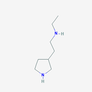 molecular formula C8H18N2 B13953831 N-ethyl-2-(pyrrolidin-3-yl)ethanamine 