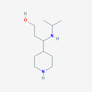 molecular formula C11H24N2O B13953843 3-(Isopropylamino)-3-(piperidin-4-yl)propan-1-ol 