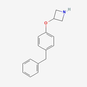 molecular formula C16H17NO B1395386 3-(4-Benzylphenoxy)azetidine CAS No. 1219983-02-4