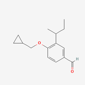 molecular formula C15H20O2 B1395388 3-(Sec-butyl)-4-(cyclopropylmethoxy)benzaldehyde CAS No. 883514-10-1