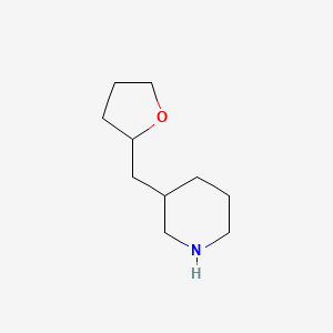 molecular formula C10H19NO B1395390 3-(Tetrahydro-2-furanylmethyl)piperidine CAS No. 1220035-77-7
