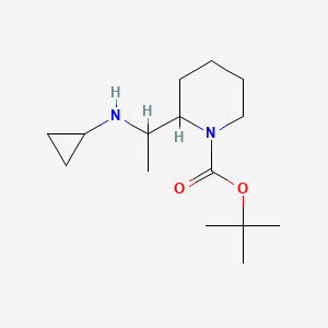 molecular formula C15H28N2O2 B13953945 tert-Butyl 2-(1-(cyclopropylamino)ethyl)piperidine-1-carboxylate 