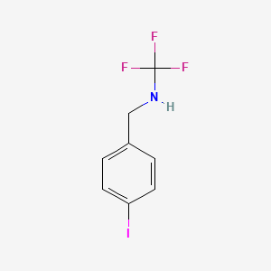 molecular formula C8H7F3IN B13953989 1,1,1-trifluoro-N-(4-iodobenzyl)methanamine 