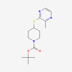 molecular formula C15H23N3O2S B13953994 4-(3-Methyl-pyrazin-2-ylsulfanyl)-piperidine-1-carboxylic acid tert-butyl ester 