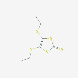 molecular formula C7H10S5 B13954036 4,5-Bis(ethylthio)-1,3-dithiole-2-thione CAS No. 59065-21-3
