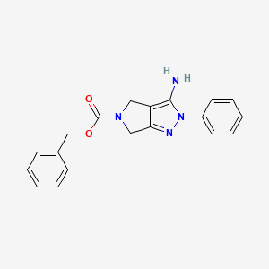 molecular formula C19H18N4O2 B13954053 benzyl 3-amino-2-phenyl-4,6-dihydropyrrolo[3,4-c]pyrazole-5(2H)-carboxylate 