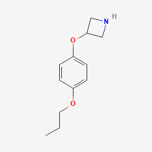 molecular formula C12H17NO2 B1395406 3-(4-Propoxyphenoxy)azetidine CAS No. 1220028-94-3