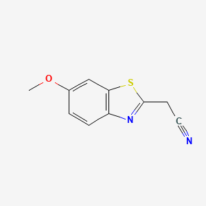 molecular formula C10H8N2OS B13954093 2-(6-Methoxybenzo[d]thiazol-2-yl)acetonitrile 