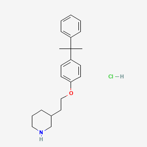 molecular formula C22H30ClNO B1395411 3-{2-[4-(1-Methyl-1-phenylethyl)phenoxy]-ethyl}piperidine hydrochloride CAS No. 1219963-88-8
