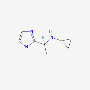 molecular formula C9H15N3 B13954157 N-(1-(1-methyl-1H-imidazol-2-yl)ethyl)cyclopropanamine 