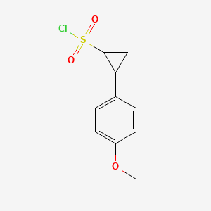 molecular formula C10H11ClO3S B13954166 2-(4-Methoxyphenyl)cyclopropane-1-sulfonyl chloride CAS No. 927636-19-9
