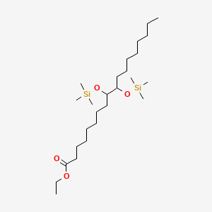 molecular formula C26H56O4Si2 B13954228 Ethyl 9,10-bis[(trimethylsilyl)oxy]octadecanoate CAS No. 55470-99-0