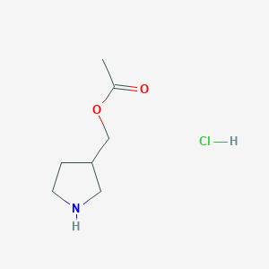 molecular formula C7H14ClNO2 B1395424 3-Pyrrolidinylmethyl acetate hydrochloride CAS No. 1219979-11-9