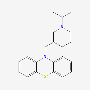 molecular formula C21H26N2S B13954243 Phenothiazine, 10-((N-isopropyl-3-piperidyl)methyl)- CAS No. 63834-10-6