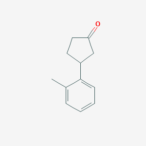 molecular formula C12H14O B1395425 3-(2-Methylphenyl)cyclopentanone CAS No. 1181643-89-9