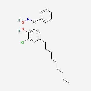 molecular formula C22H28ClNO2 B13954259 Methanone, (3-chloro-2-hydroxy-5-nonylphenyl)phenyl-, oxime, (1E)- CAS No. 59986-55-9