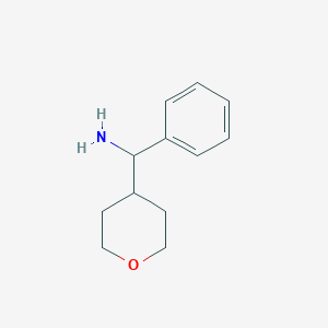 molecular formula C12H17NO B1395428 Oxan-4-yl(phenyl)methanamine CAS No. 1197006-60-2
