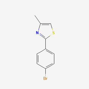 molecular formula C10H8BrNS B1395429 2-(4-Bromophenyl)-4-methyl-1,3-thiazole CAS No. 850852-62-9