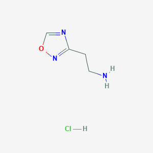 molecular formula C4H8ClN3O B1395433 2-(1,2,4-Oxadiazol-3-yl)ethan-1-amine hydrochloride CAS No. 1315365-77-5