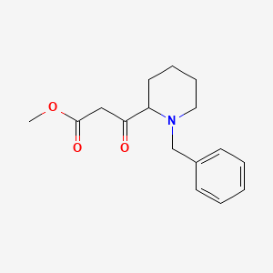molecular formula C16H21NO3 B13954333 Methyl 3-(1-benzylpiperidin-2-yl)-3-oxopropanoate 