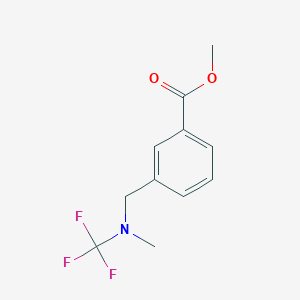 molecular formula C11H12F3NO2 B13954335 Methyl 3-((methyl(trifluoromethyl)amino)methyl)benzoate 