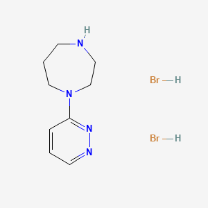 molecular formula C9H16Br2N4 B1395434 1-(Pyridazin-3-yl)-1,4-diazepane dihydrobromide CAS No. 1315365-13-9