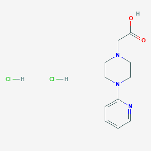 molecular formula C11H17Cl2N3O2 B1395437 2-[4-(Pyridin-2-yl)piperazin-1-yl]acetic acid dihydrochloride CAS No. 1334148-21-8