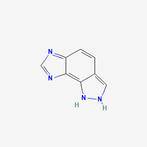 molecular formula C8H6N4 B13954390 1,2-Dihydroimidazo[4,5-g]indazole CAS No. 7075-61-8