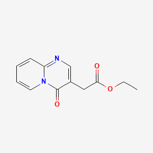 molecular formula C12H12N2O3 B13954414 4H-Pyrido[1,2-a]pyrimidine-3-acetic acid, 4-oxo-, ethyl ester CAS No. 50609-59-1