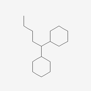 molecular formula C17H32 B13954419 1,1-Dicyclohexylpentane CAS No. 54833-30-6