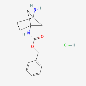 molecular formula C14H19ClN2O2 B1395442 Benzyl (4-aminobicyclo[2.1.1]hexan-1-yl)carbamate hydrochloride CAS No. 1354951-84-0