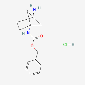 B1395442 benzyl N-{4-aminobicyclo[2.1.1]hexan-1-yl}carbamate hydrochloride CAS No. 1354951-84-0
