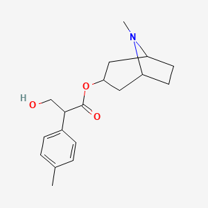 molecular formula C18H25NO3 B13954431 3-Tropanyl 4'-methyltropate CAS No. 63978-26-7