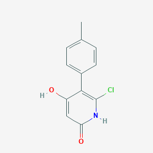 molecular formula C12H10ClNO2 B1395447 6-Chloro-5-(4-methylphenyl)-2,4-pyridinediol CAS No. 306978-59-6