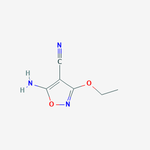molecular formula C6H7N3O2 B13954494 5-Amino-3-ethoxyisoxazole-4-carbonitrile 