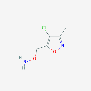 molecular formula C5H7ClN2O2 B13954506 O-((4-Chloro-3-methylisoxazol-5-yl)methyl)hydroxylamine 