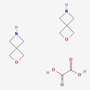 molecular formula C12H20N2O6 B1395452 2-氧杂-6-氮杂螺[3.3]庚烷半草酸酯 CAS No. 1045709-32-7