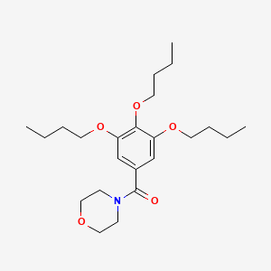 molecular formula C23H37NO5 B13954531 4-(3,4,5-Tributoxybenzoyl)morpholine CAS No. 64038-94-4