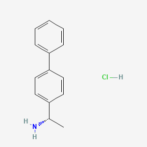 molecular formula C14H16ClN B1395454 (1S)-1-(4-phenylphenyl)ethan-1-amine hydrochloride CAS No. 1354970-76-5