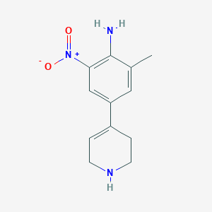molecular formula C12H15N3O2 B1395455 2-Methyl-6-nitro-4-(1,2,3,6-tetrahydropyridin-4-yl)aniline CAS No. 912971-30-3