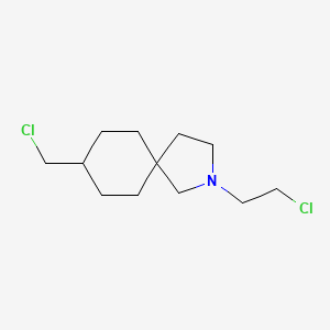 molecular formula C12H21Cl2N B13954589 2-(2-Chloroethyl)-8-(chloromethyl)-2-azaspiro[4.5]decane 