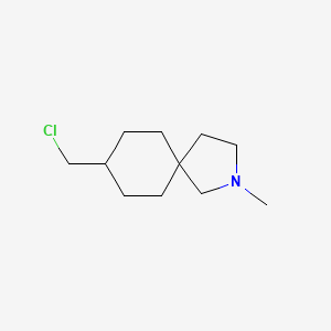 molecular formula C11H20ClN B13954592 8-(Chloromethyl)-2-methyl-2-azaspiro[4.5]decane 