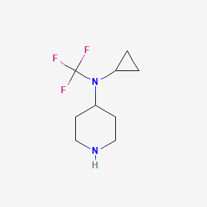 molecular formula C9H15F3N2 B13954625 N-cyclopropyl-N-(trifluoromethyl)piperidin-4-amine 
