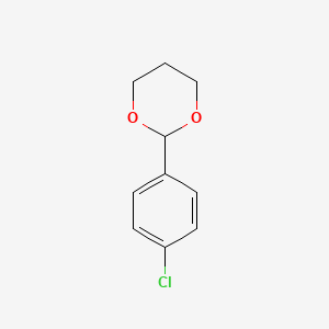 molecular formula C10H11ClO2 B13954680 1,3-Dioxane, 2-(4-chlorophenyl)- CAS No. 6413-52-1