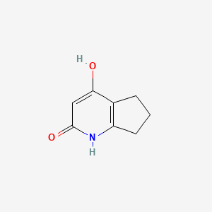 molecular formula C8H9NO2 B1395474 4-Hydroxy-6,7-dihydro-1H-cyclopenta[b]pyridin-2(5H)-one CAS No. 55618-81-0