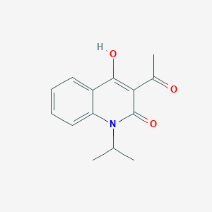 molecular formula C14H15NO3 B1395475 3-acetyl-4-hydroxy-1-isopropyl-2(1H)-quinolinone CAS No. 860649-18-9