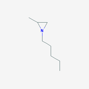 molecular formula C8H17N B13954767 Aziridine, 2-methyl-1-pentyl- CAS No. 479420-43-4